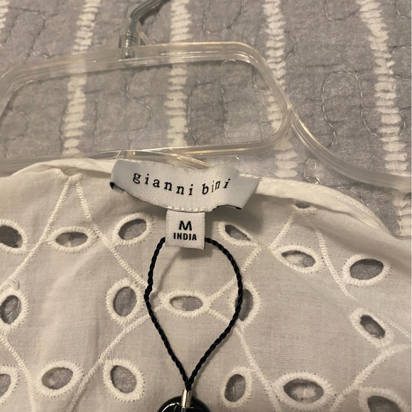 NWT Gianni Bini Katrina EYELET WHITE DRESS Sz M - Picture 3 of 7